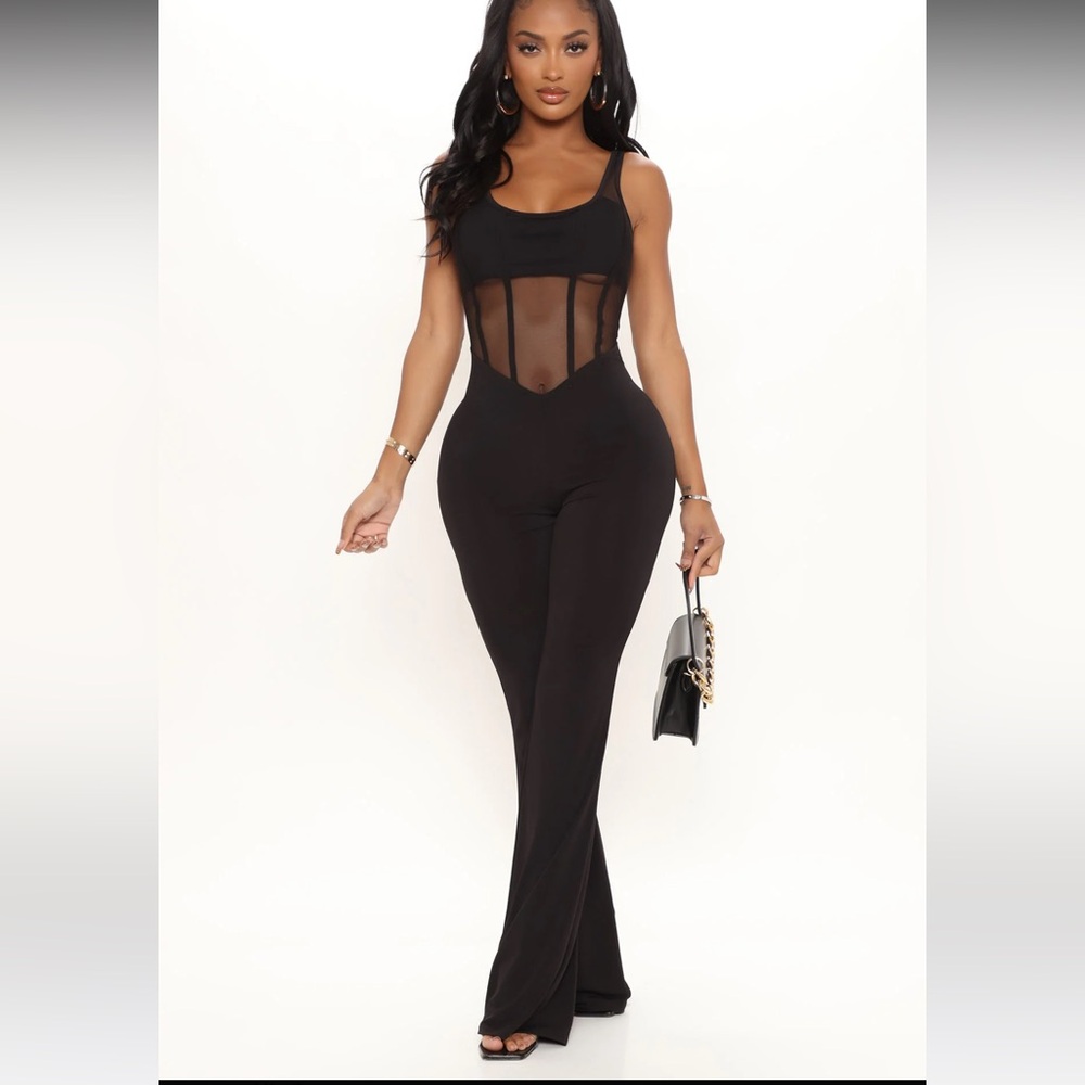 Stealing Hearts Jumpsuit- black